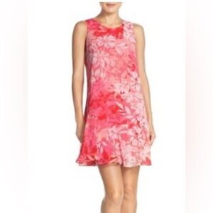 Vince Camuto Floral Pink Sleeveless Dress Size 2P